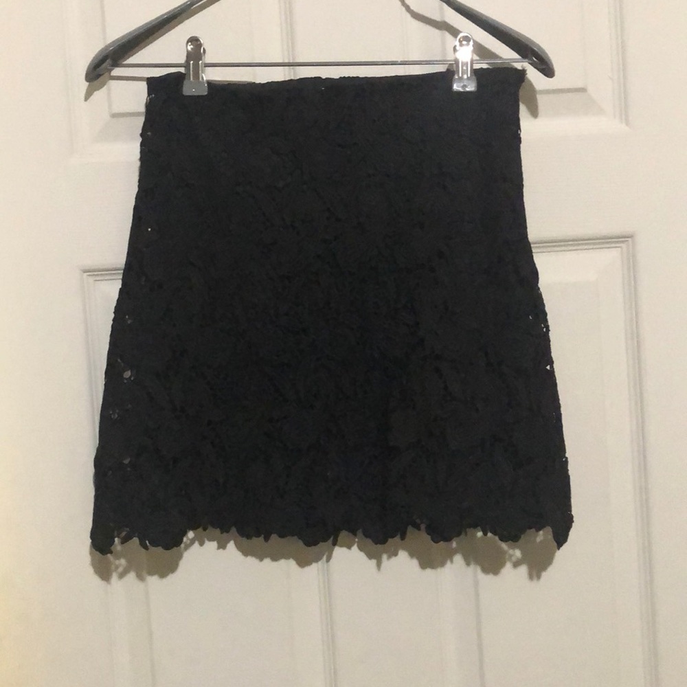 Black lace skirt